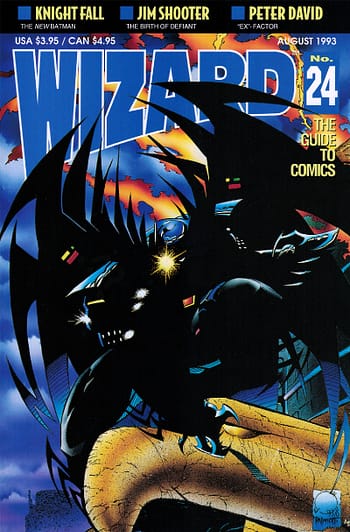 joe quesada draws dc comics' knightfall batman from the cover of wizard the guide to comics #24