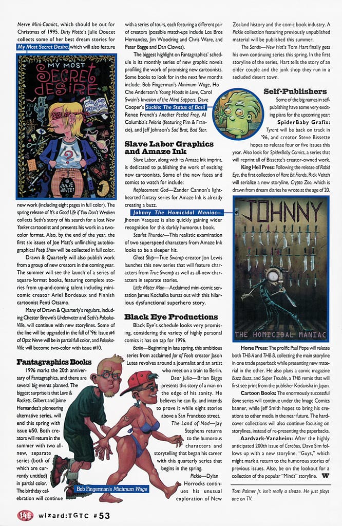 palmer's picks from wizard 53, including wizard 1996 preview