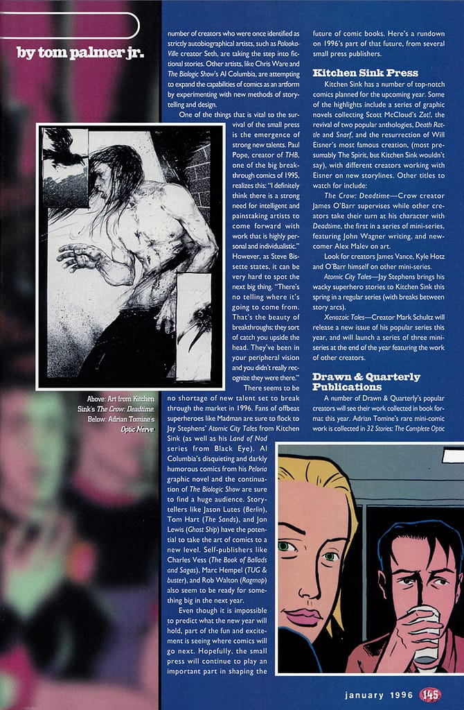 palmer's picks from wizard 53, including wizard 1996 preview
